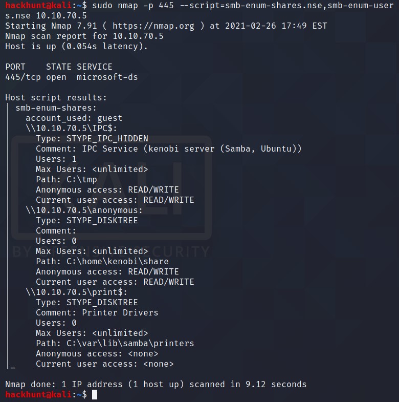 Samba Nmap Scan